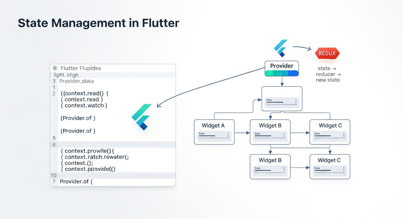Flutter state management: Provider pattern, app architecture