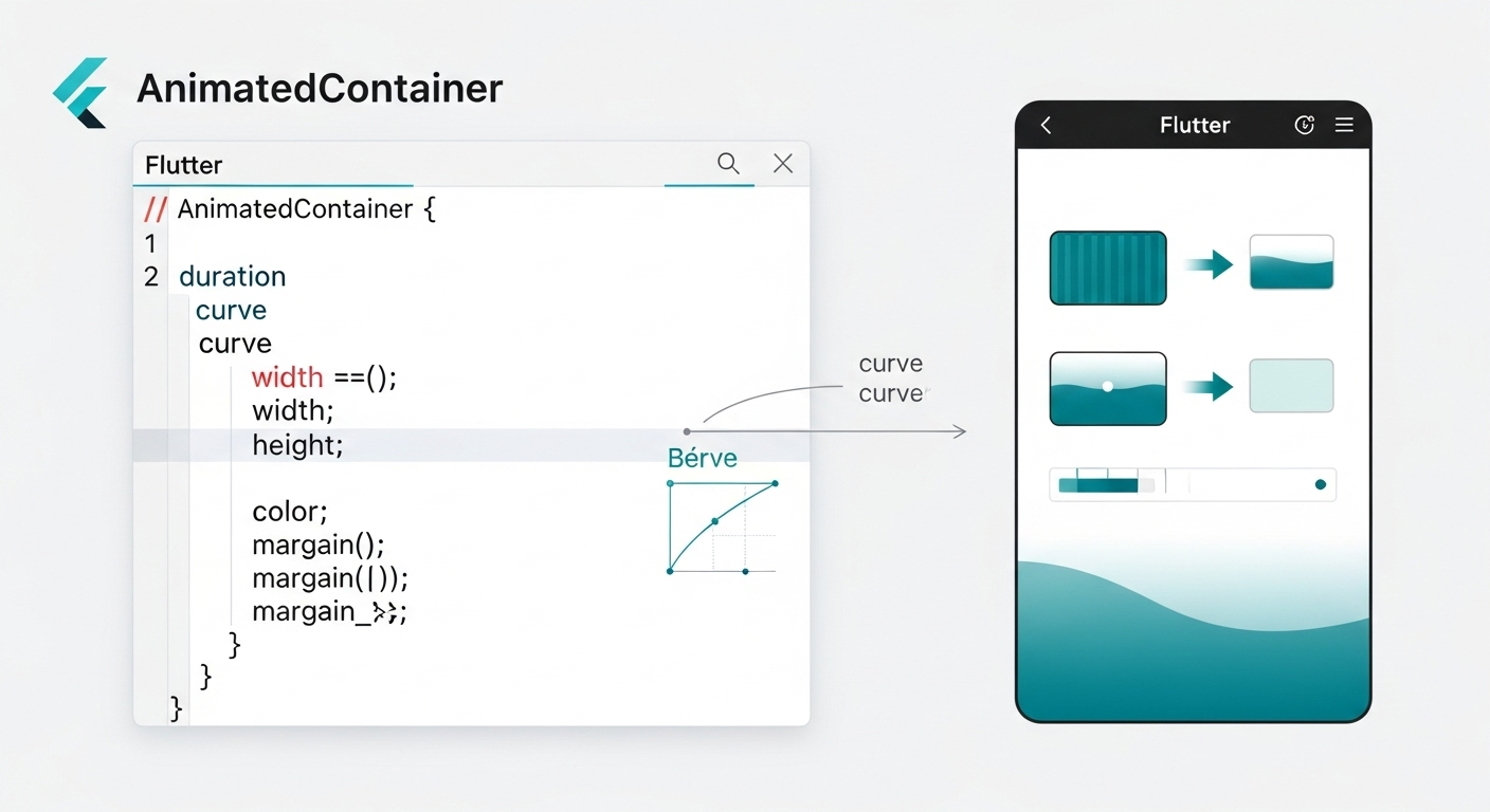 Flutter AnimatedContainer: smooth state transition.