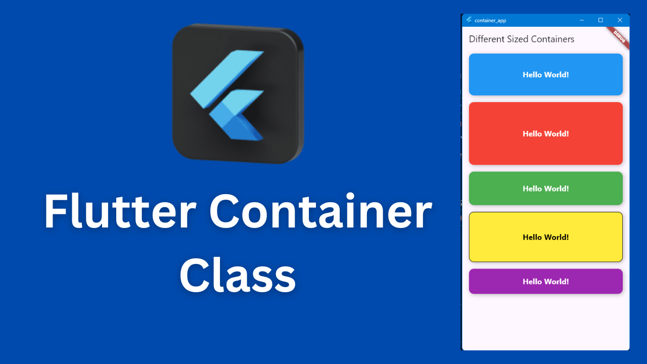 Flutter Dev technical illustration for Mastering the Container Class in Flutter: Your Ultimate Guide